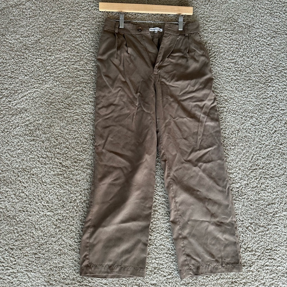 Reformation Tan pants (100% tencel)